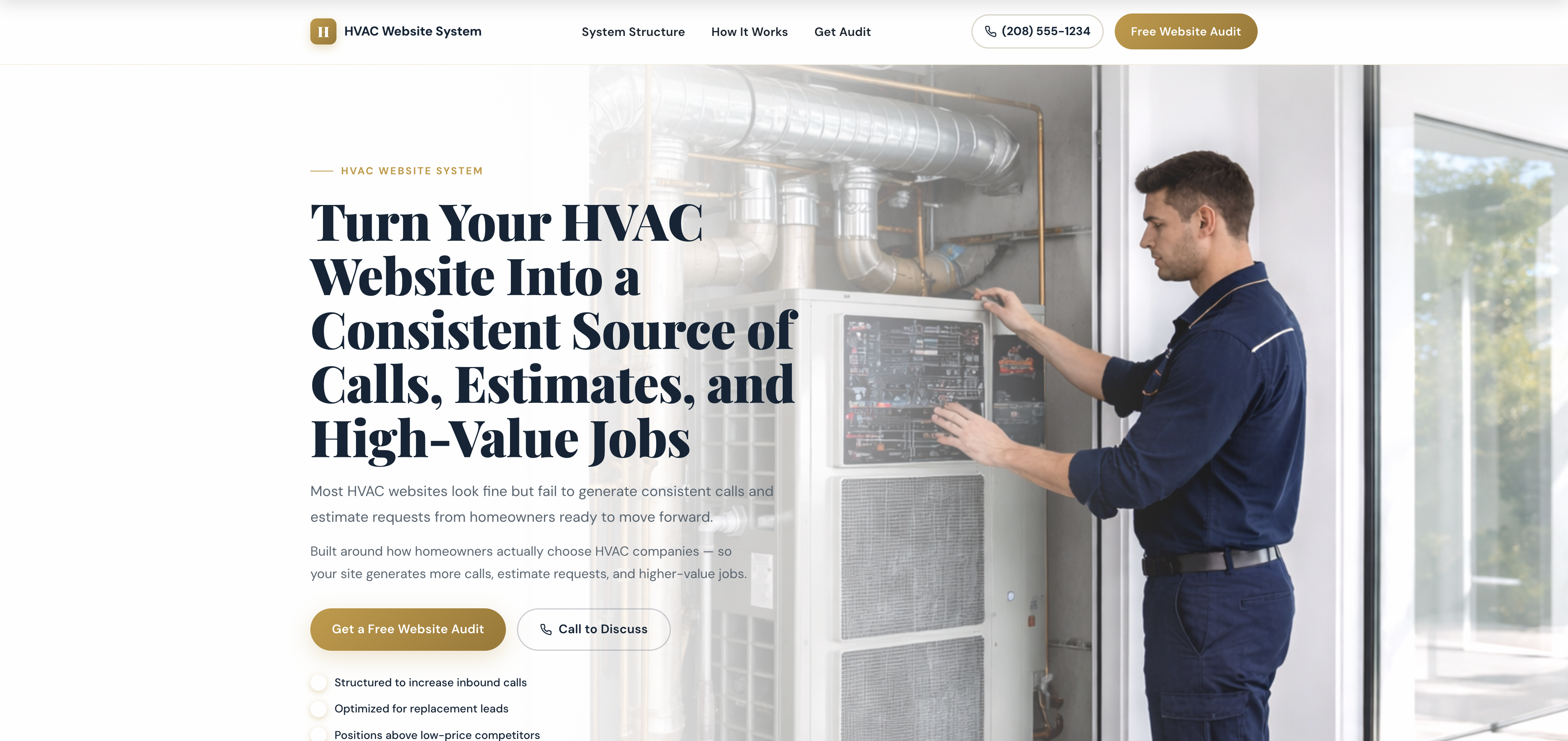 Premium HVAC website demo preview